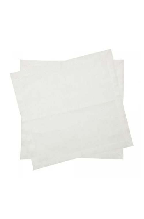 Conjunto 2 Guardanapos Ponto Ajour de Algodão Luxo Off White 40cm