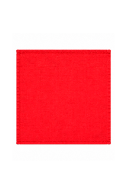 Guardanapo Natalino Liso Vermelho em Linho Avulso