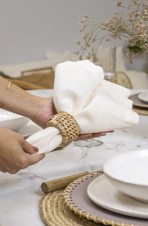 Guardanapo Eco Ponto Ajour Off-White