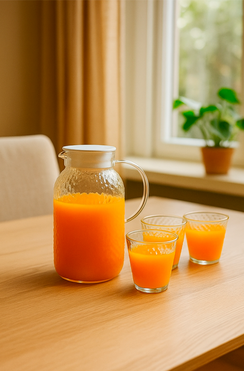 Conjunto de Jarra com Copos em Vidro 5 Peças