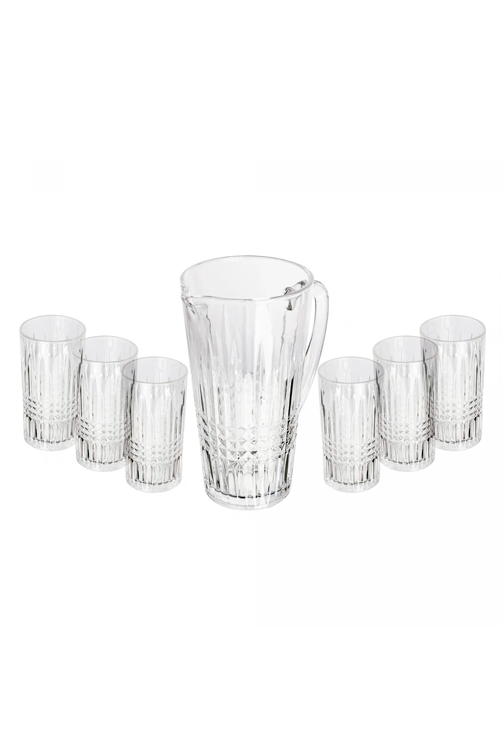 Conjunto Jarra com 6 Copos de Vidro Queen 1,5L/320ml