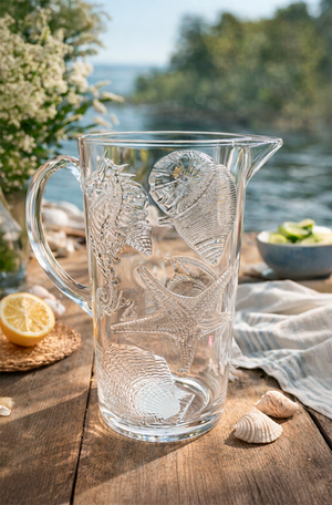 Jarra Fundo do Mar Transparente em Acrílico 1 Litro