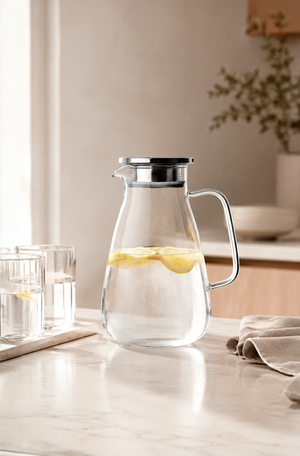 Jarra Twinkle em Vidro Borossilicato com Tampa em Aço Inox 2,7L