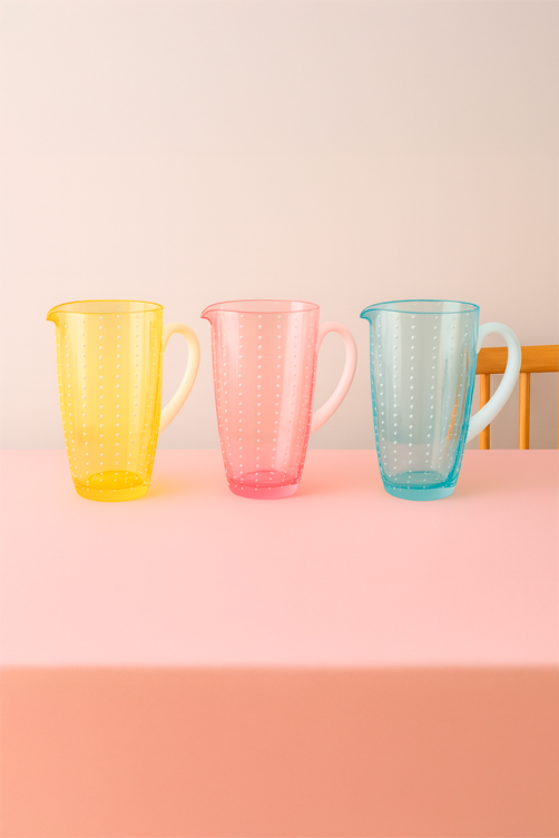 Jarra de Vidro Meg Amarela 1,5L