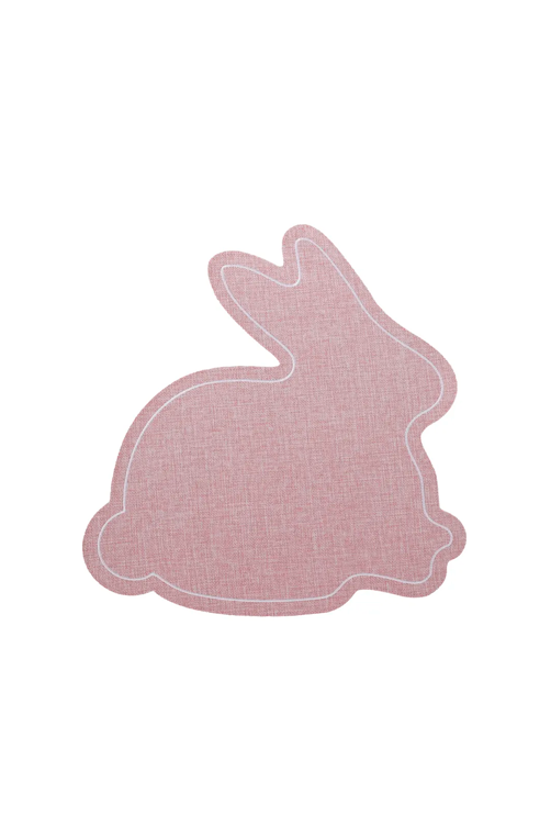 Jogo Americano Coelho em Tecido Rosa 35x36cm