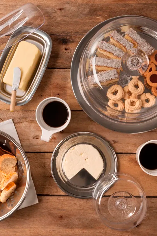 Jogo para Queijo em Aço Inox