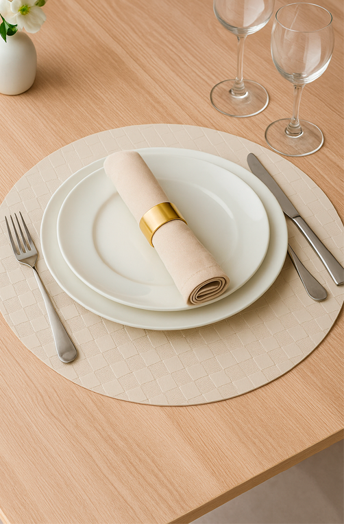 Jogo Americano Premium Cube Areia