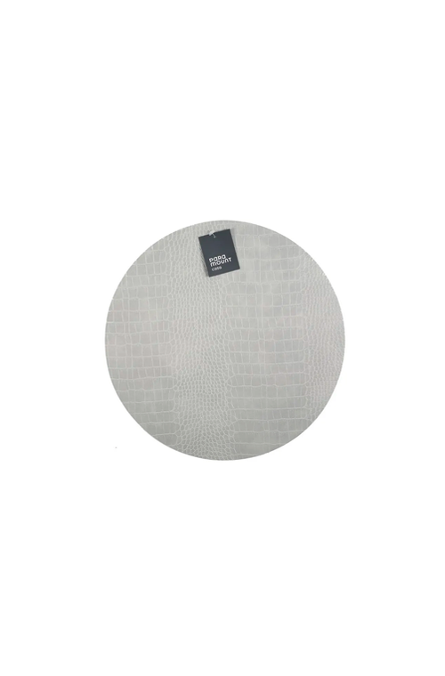 Jogo Americano Redondo Premium Croco Grey