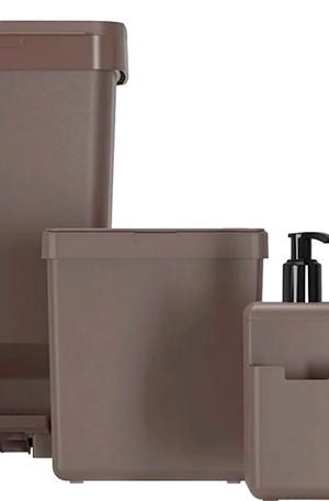 Conjunto Lixeira e Dispenser Single 3 Peças