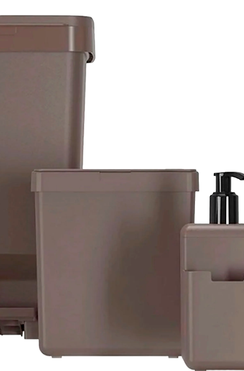 Conjunto Lixeira e Dispenser Single 3 Peças