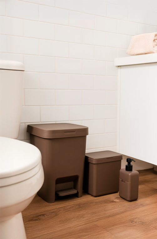 Conjunto Lixeira e Dispenser Single 3 Peças