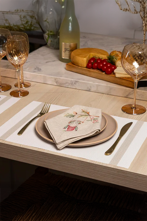 Jogo Americano Loom Celebre Branco