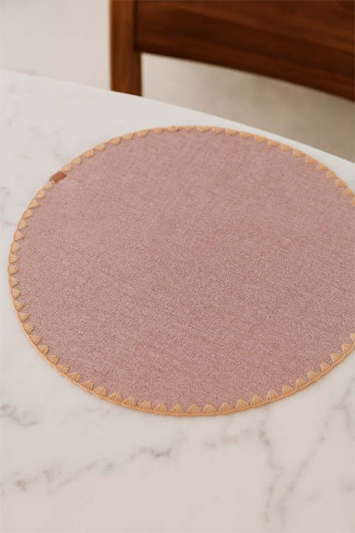 Jogo Americano Artesanal Texturizado Nude 38cm