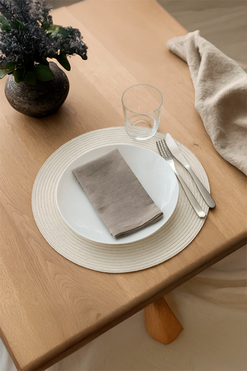 Jogo Americano Snow Silver Taupe