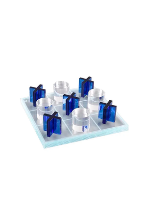 Jogo da Velha Decorativo Azul em Cristal