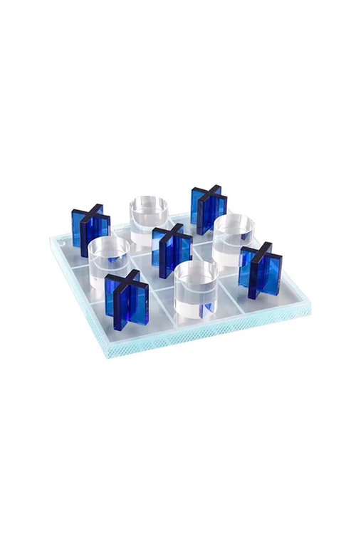 Jogo da Velha Decorativo Azul em Cristal