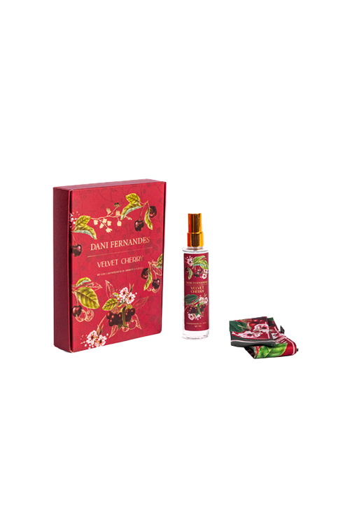 Kit Presenteável Lenço com Spray Perfumado Velvet Cherry