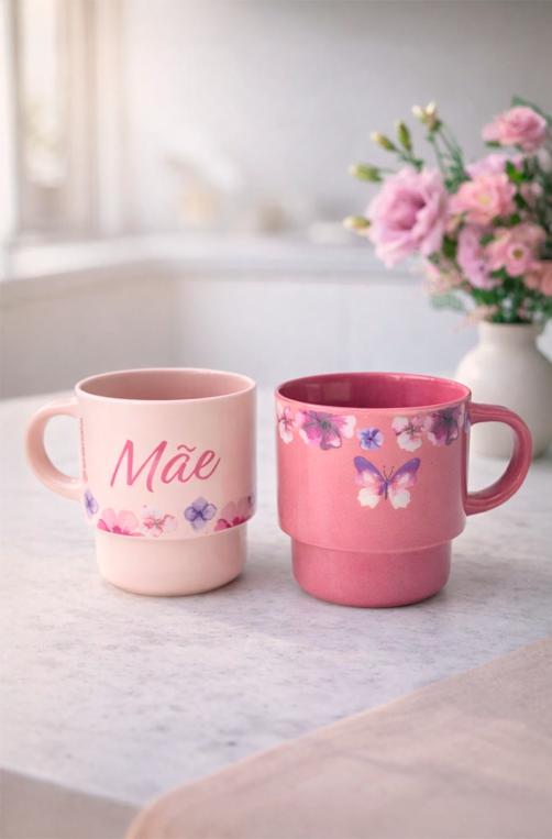 Conjunto de Canecas Tom Mãe Florence 180ml 2 Peças
