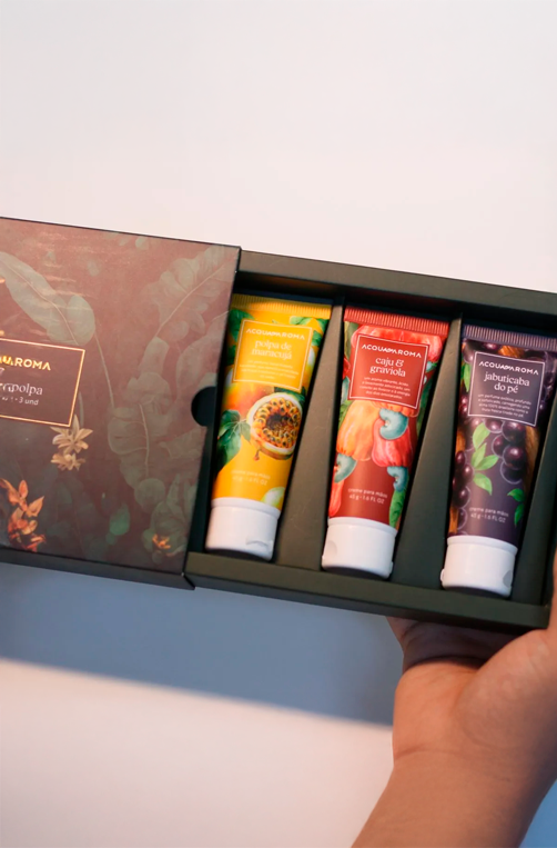 Kit Creme para Mãos Tropicaliza Brasil em Polpa 45g 3 Unidades