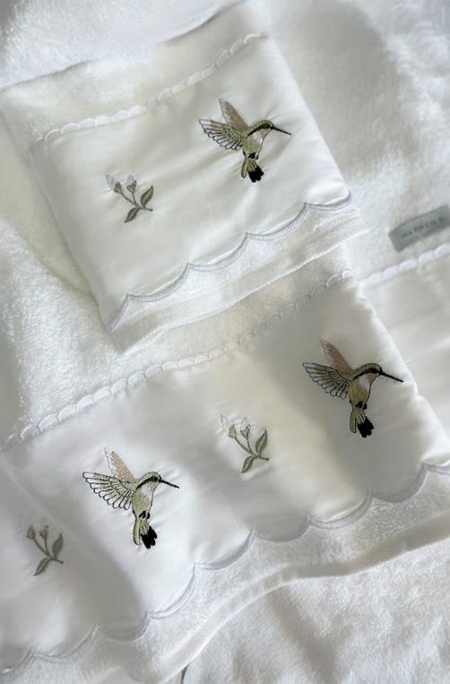 Kit de Lavabo Le Jardin 300 Fios Egípcios em Algodão Branca