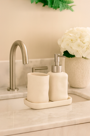 Conjunto para Banheiro em Cerâmica 3 Peças