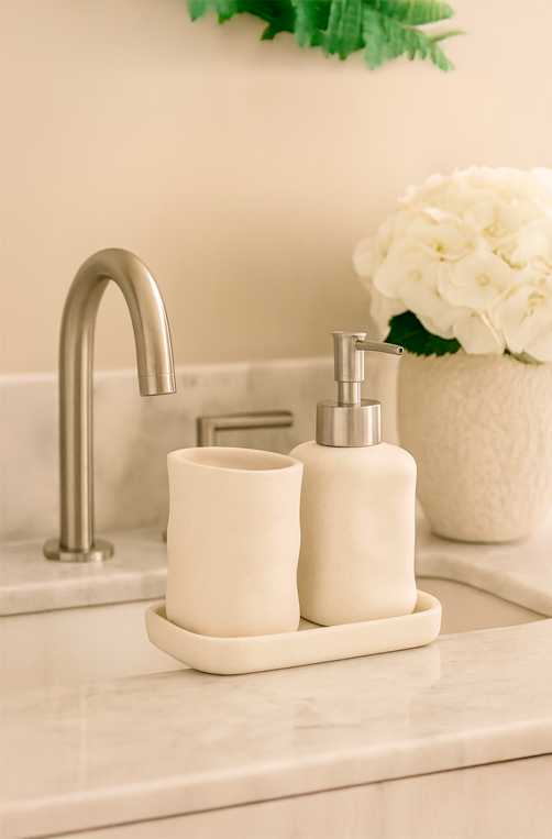 Conjunto para Banheiro em Cerâmica 3 Peças