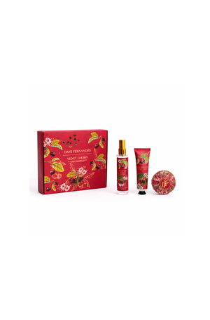 Kit Presenteável Spray Creme Para As Mãos Sabonete em Barra Velvet Cherry