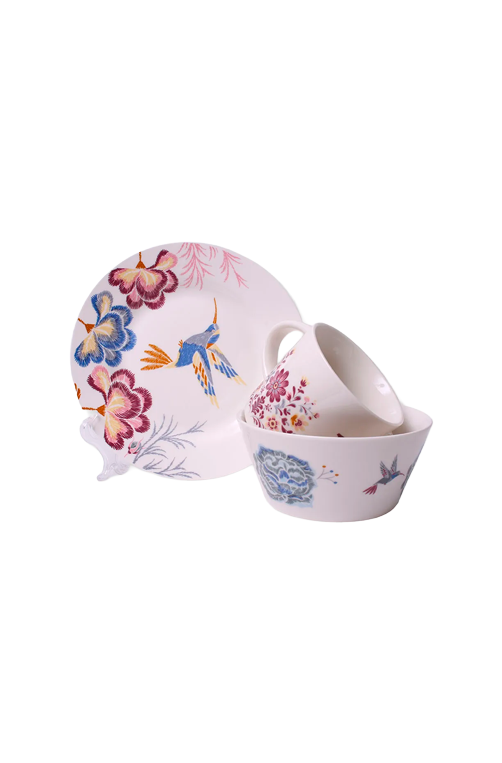 Conjunto Breakfast Set Bordado de Vó