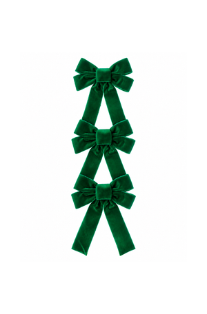Conjunto de Laços Natalino Verde 3 Peças