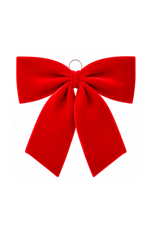 Laço Decorativo Natalino Vermelho em Poliéster 40cm