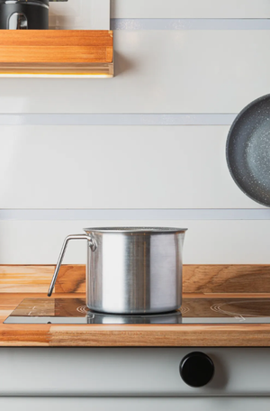 Leiteira de Indução Prime Cook 14cm Cinza com Revestimento Antiaderente 1,6L