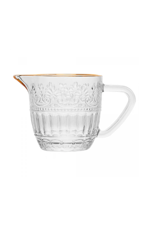 Leiteira Mauve com Fio de Ouro 230ml Cristal