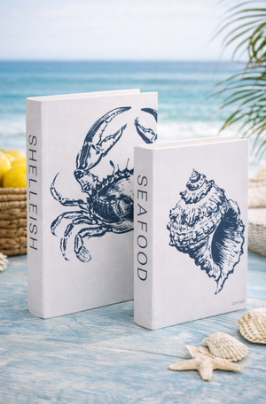 Conjunto de 2 Livro Caixa Seafood
