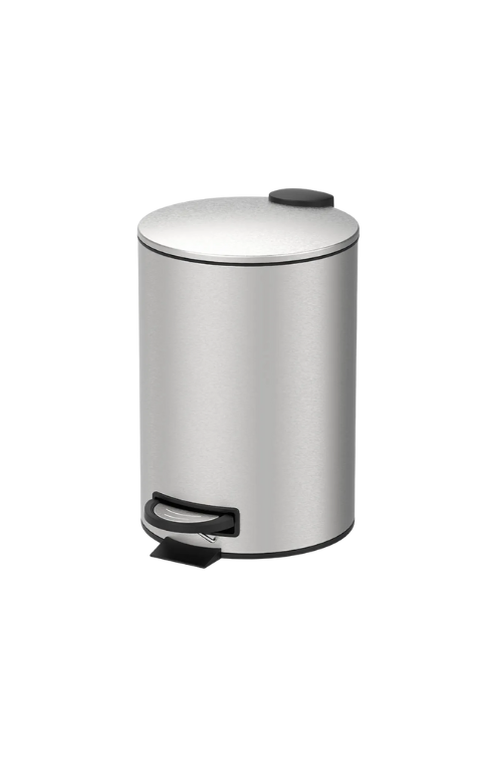 Lixeira com Pedal e Balde  Spin de Aço Inox 12 Litros