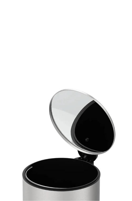 Lixeira com Pedal e Balde  Spin de Aço Inox 12 Litros