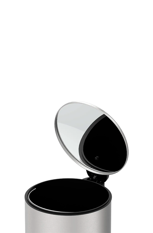 Lixeira com Pedal e Balde Spin Aço Inox Escovado 3 Litros