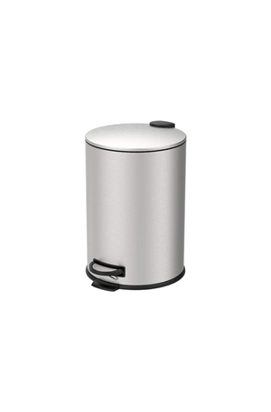 Lixeira com Pedal e Balde Spin Aço Inox Escovado 20 Litros
