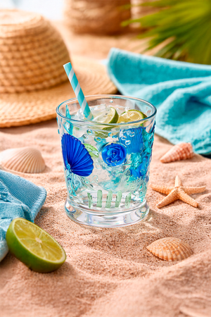 Copo Oceano em Acrílico Decorativo 350ml