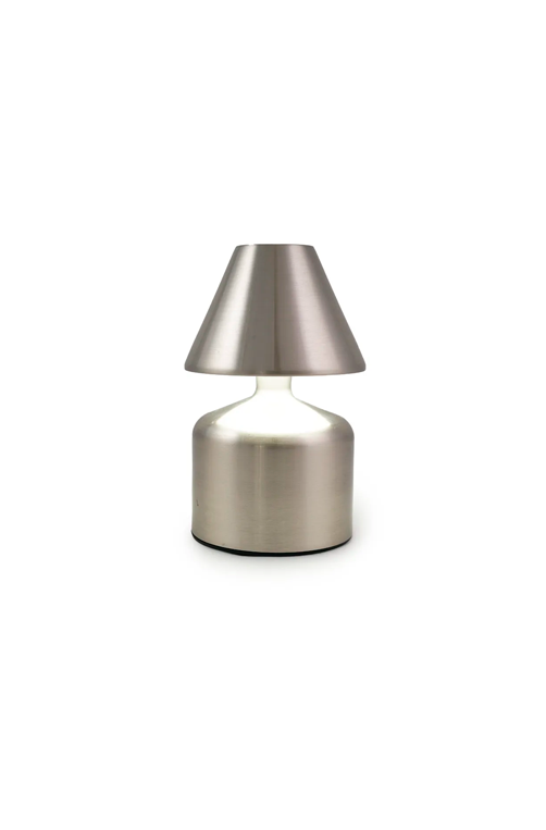Luminária de Mesa com Usb Prata em Metal