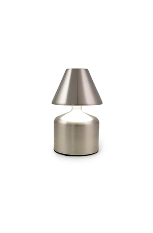 Luminária de Mesa com Usb Prata em Metal