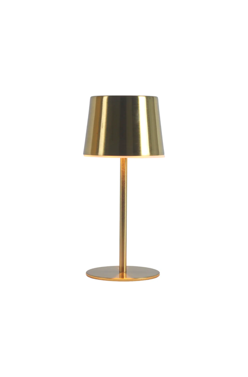 Luminária de Mesa Led 3 Tons com Usb Elara Dourada em Metal