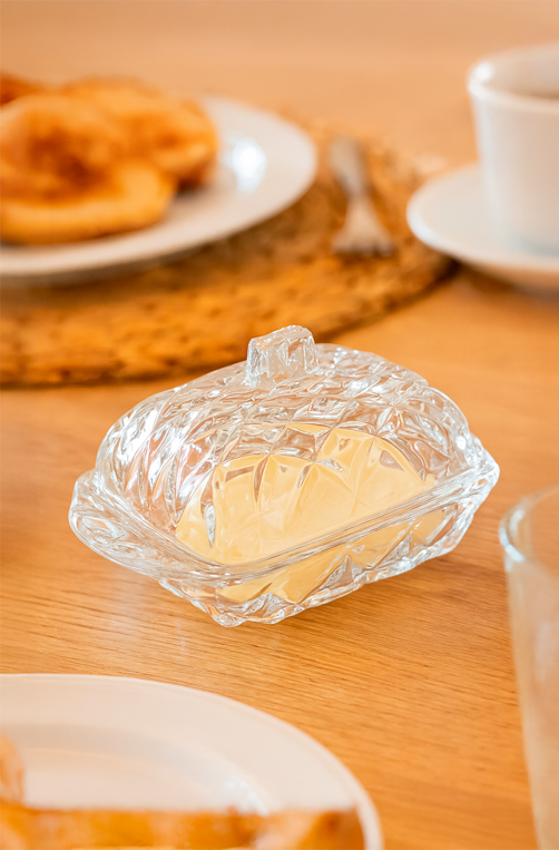Manteigueira Petit Deli Diamond em Cristal