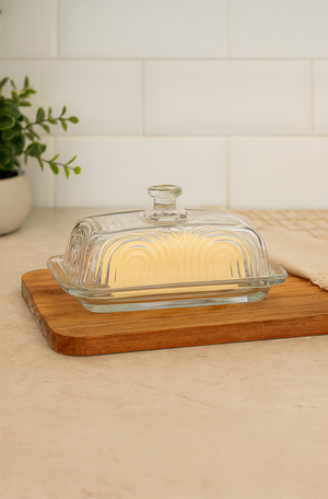 Mantegueira Retangular com Tampa Laure de Vidro