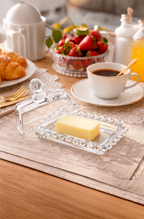 Manteigueira Pearl de Cristal 14cm