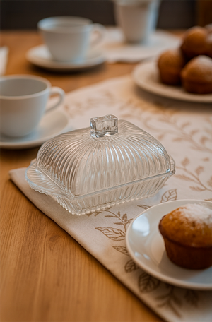 Manteigueira Renaissance em Cristal