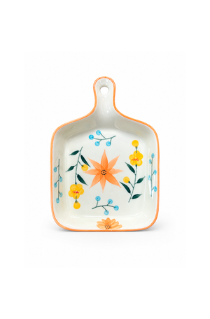 Mini Travessa Floral em Cerâmica 22cm
