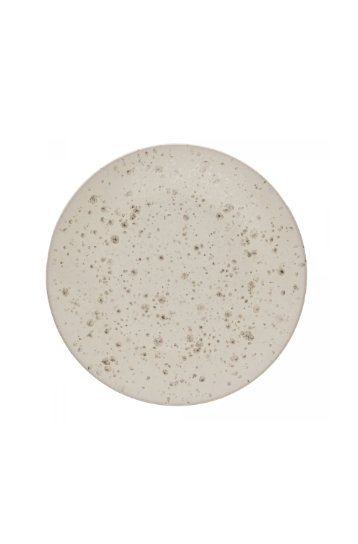 Prato de Sobremesa Mist 22cm Branco Matte Cerâmica