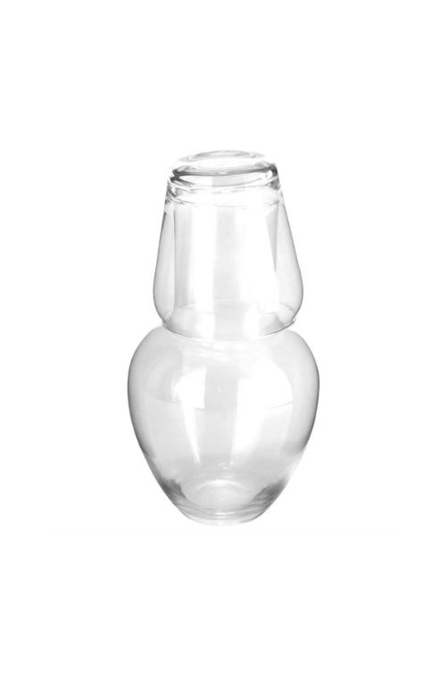 Moringa com Copo em Vidro Linha Rosa 1,5L