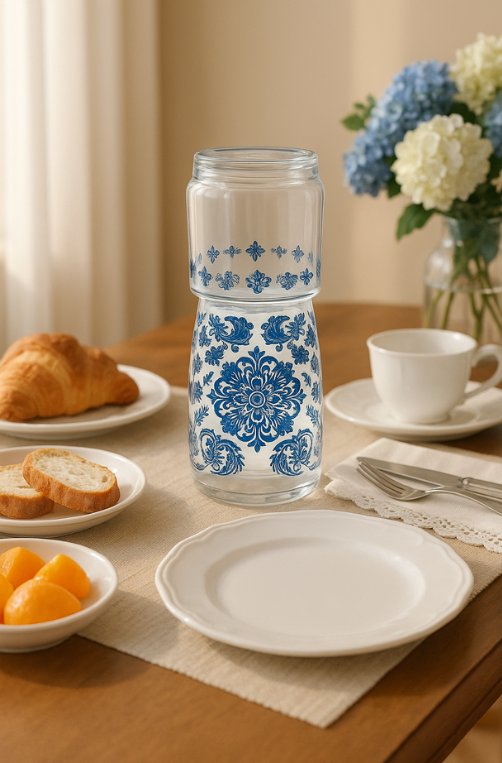 Moringa Colonial de Vidro com Copo 500ml