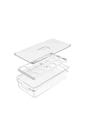 Organizador de Ovos com Tampa 18 Ovos Clear Fresh